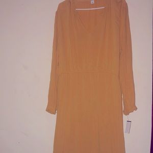 Old Navy v neck mustard colored dress XL